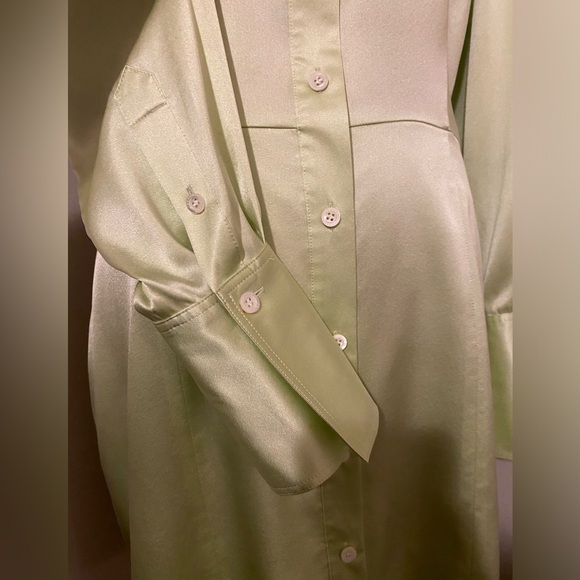 Frame Denim Bright Peridot Strong Shoulder Mini Dress - Picture 12 of 15